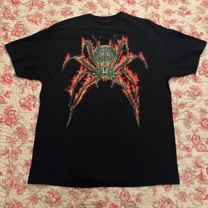 American-vintage Men's Black and Navy T-shirt